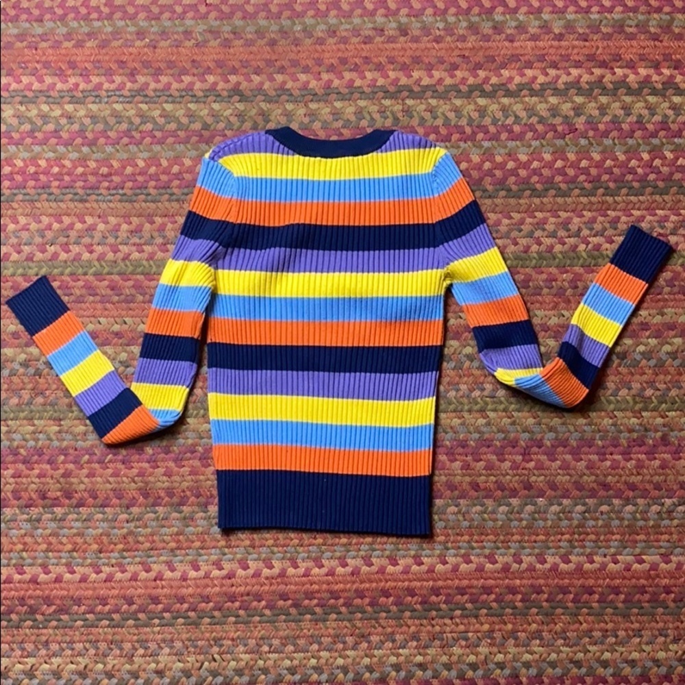 Freshman Color Block Stripe Ribbed Long Sleeve - image 4